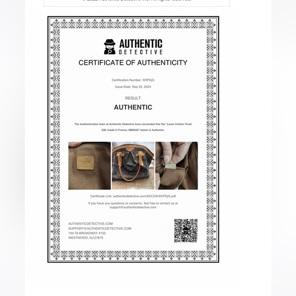 Louis Vuitton Monogram Tivoli GM w/COA - Picture 12 of 16